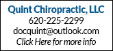 Quint Chiropractic, LLC Sponsorship Banner